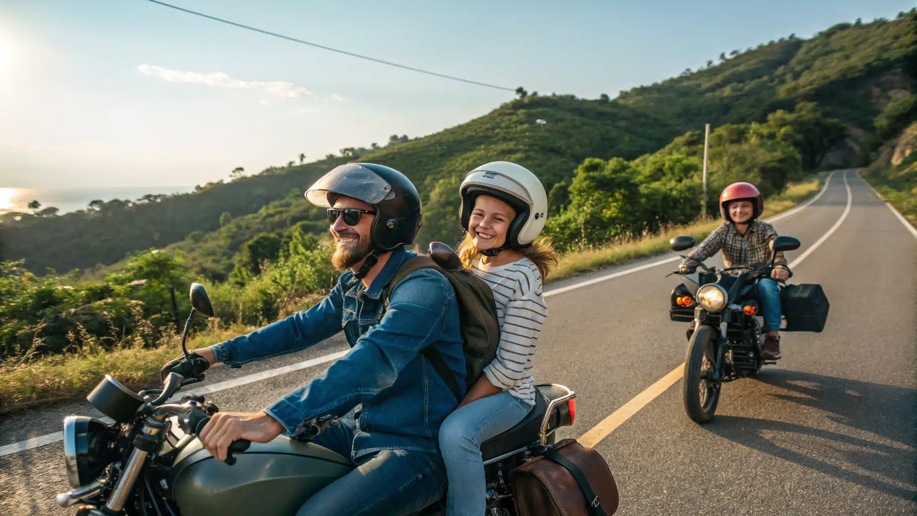 Road trip moto en famille